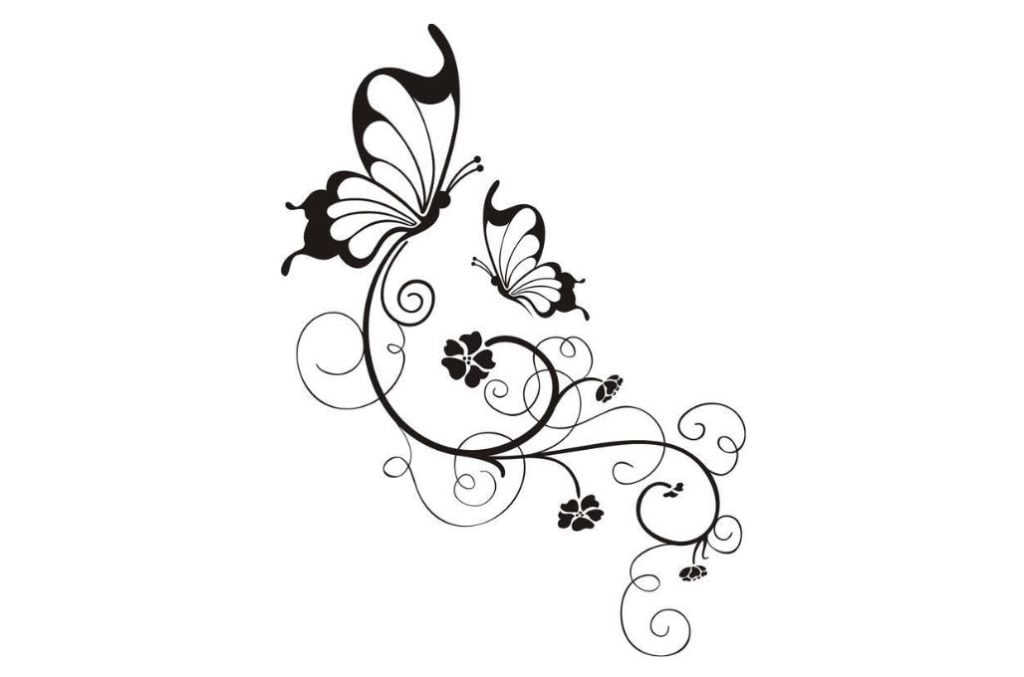 Mariposas y espirales — vector para corte CNC