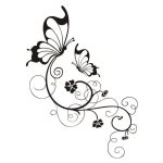vector descargable para reproducir el diseño de unas mariposas y espirales.   Utiliza tu máquina de corte CNC para realizar este proyecto.
