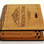 vector descargable para reproducir el diseño de caja de la historia de la boda.  Utiliza tu máquina de corte CNC para realizar este proyecto.