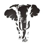 vector descargable para reproducir el diseño de un elefante.    Utiliza tu máquina de corte CNC para la realización de este proyecto.