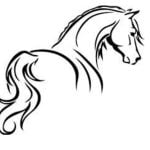 vector descargable para reproducir el diseño de un caballo.   Utiliza tu máquina de corte CNC para la realización de este proyecto.
