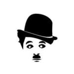 vector descargable para reproducir el diseño de la imagen de Chaplin.    Utiliza tu máquina de corte CNC para la realización de este proyecto.