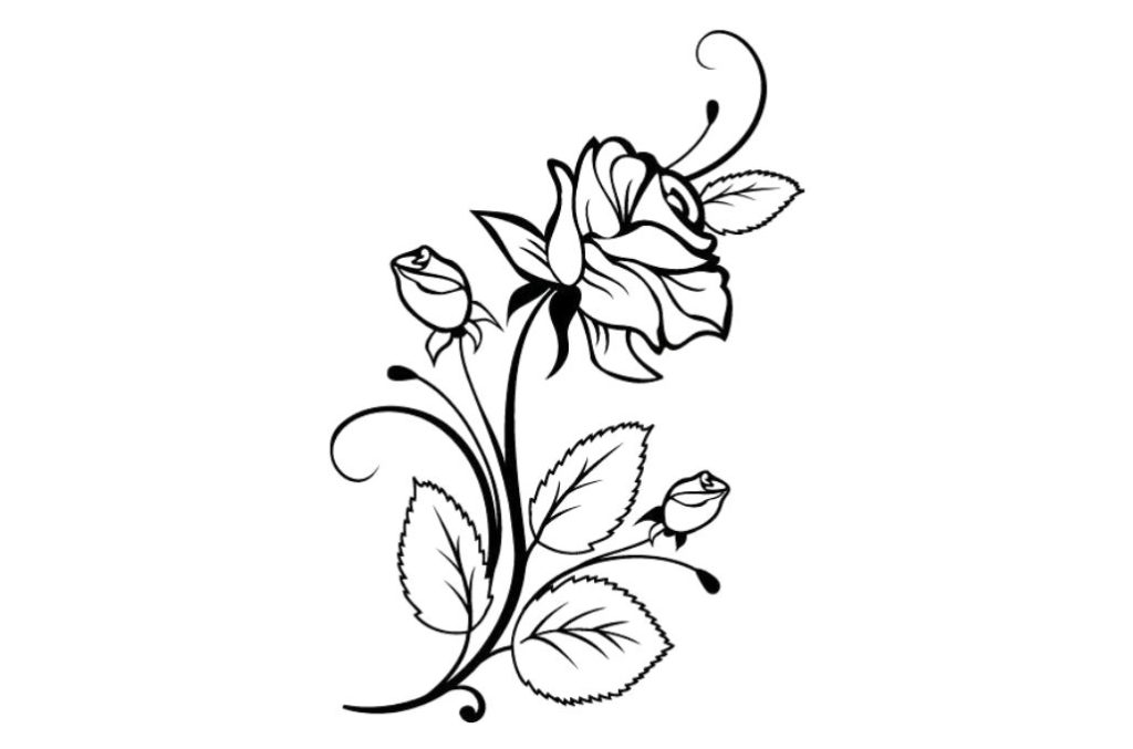 Rosa — vector para corte CNC