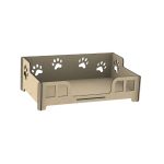 vector descargable para reproducir el diseño de una cama para perro.  Utiliza tu máquina de corte CNC