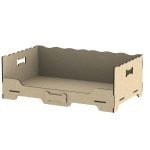 vector descargable para reproducir el diseño de una cama para perro sencilla  Utiliza tu máquina de corte CNC