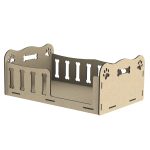 vector descargable para reproducir el diseño de una cama para perro huesitos.    Utiliza tu máquina de corte CNC