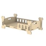 cama para perro con patas de huesos.
