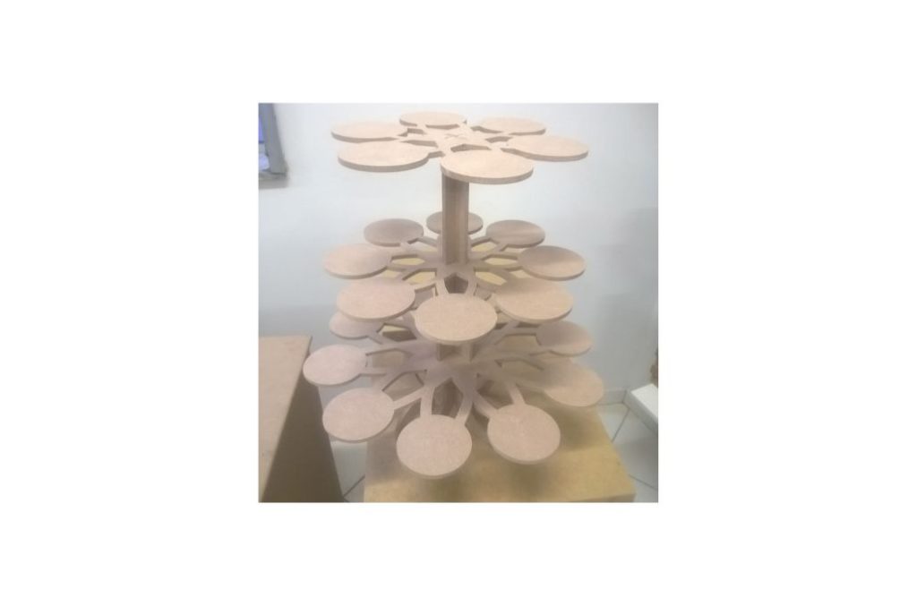 Torre de cupcakes — vector para corte CNC