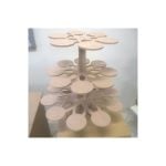 vector descargable para reproducir el diseño de una torre de cupcakes.   Utiliza tu máquina de corte CNC para la realización de este proyecto.