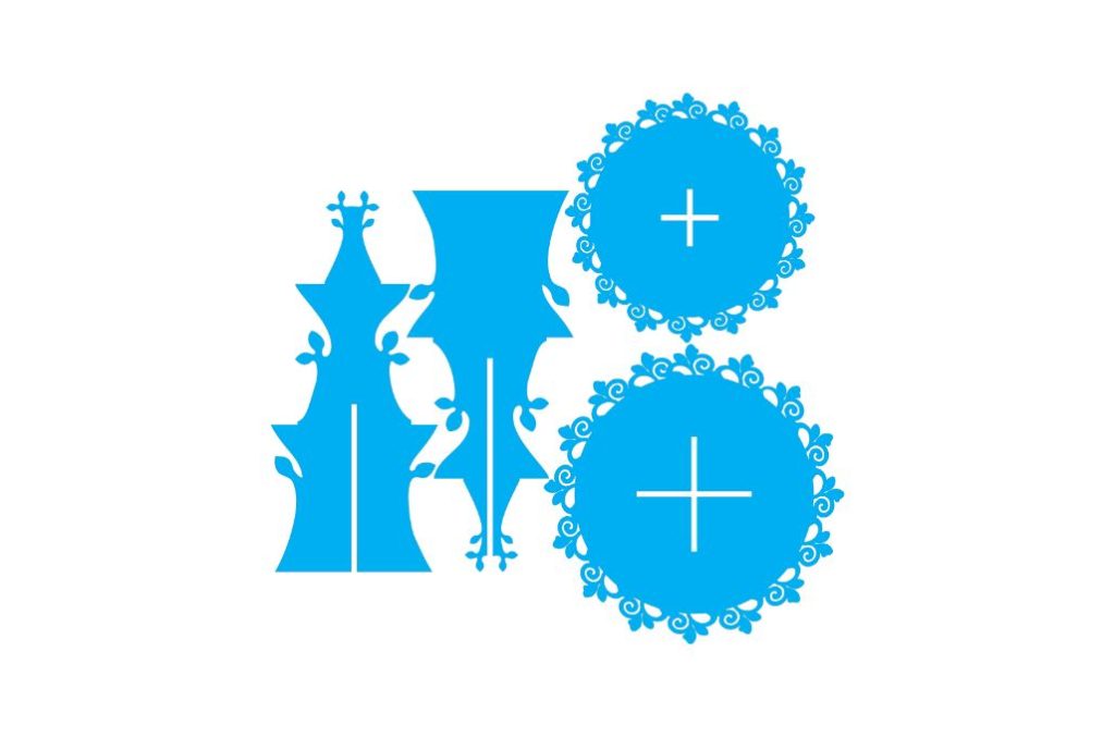 Torre de cupcakes árbol — vector para corte CNC