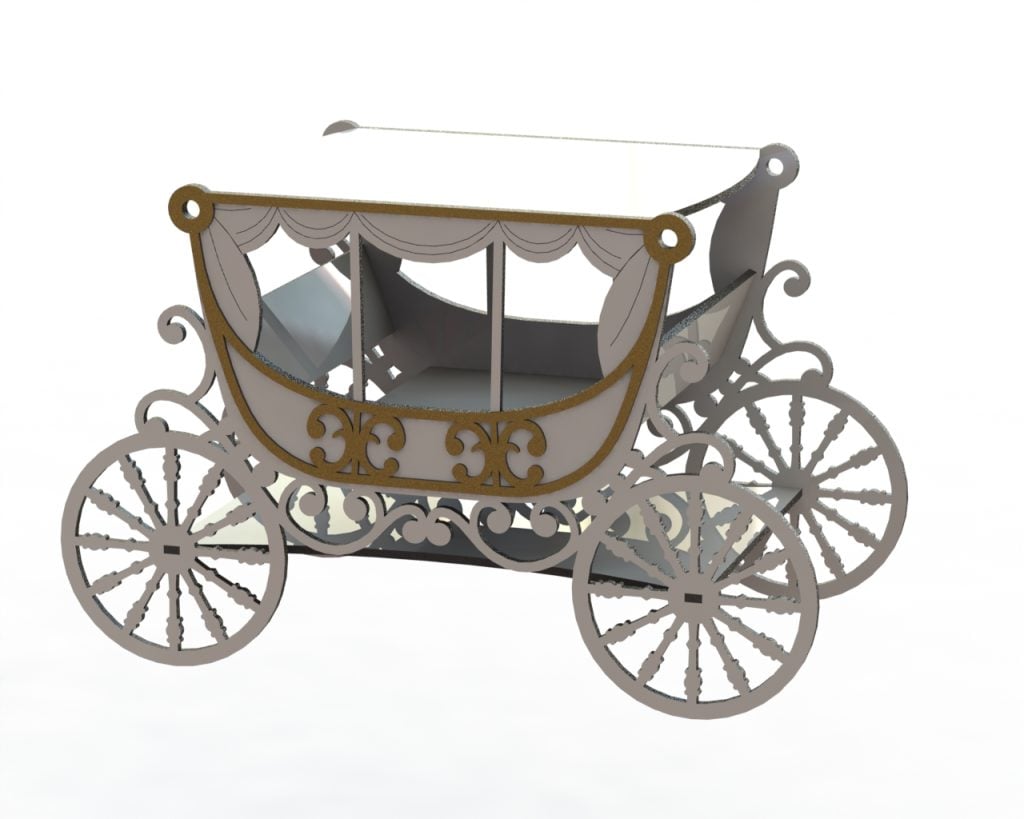 Carruaje victoriano — vector para corte CNC