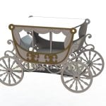 vector descargable para reproducir el diseño de un carruaje victoriano.  Utiliza tu máquina de corte CNC para realizar este proyecto.