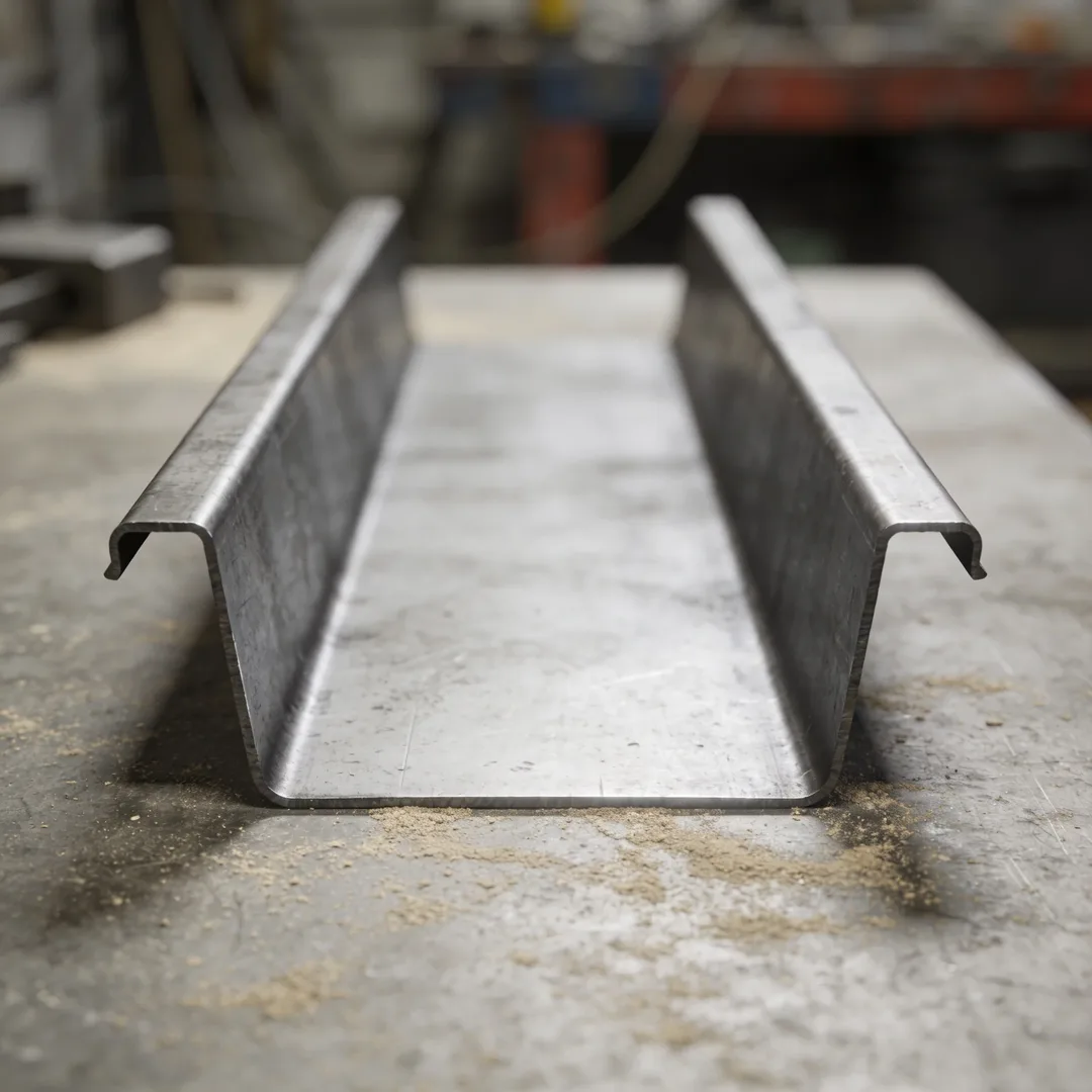 Formed metal gutter sectio