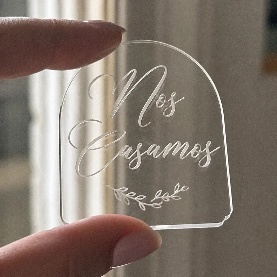 Acrylic wedding invitation