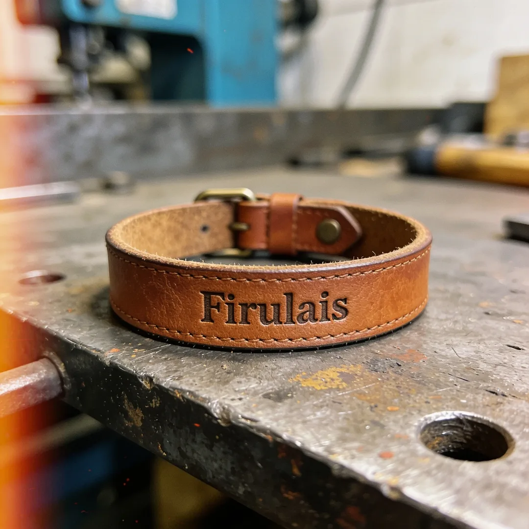 Leather dog collar engrave
