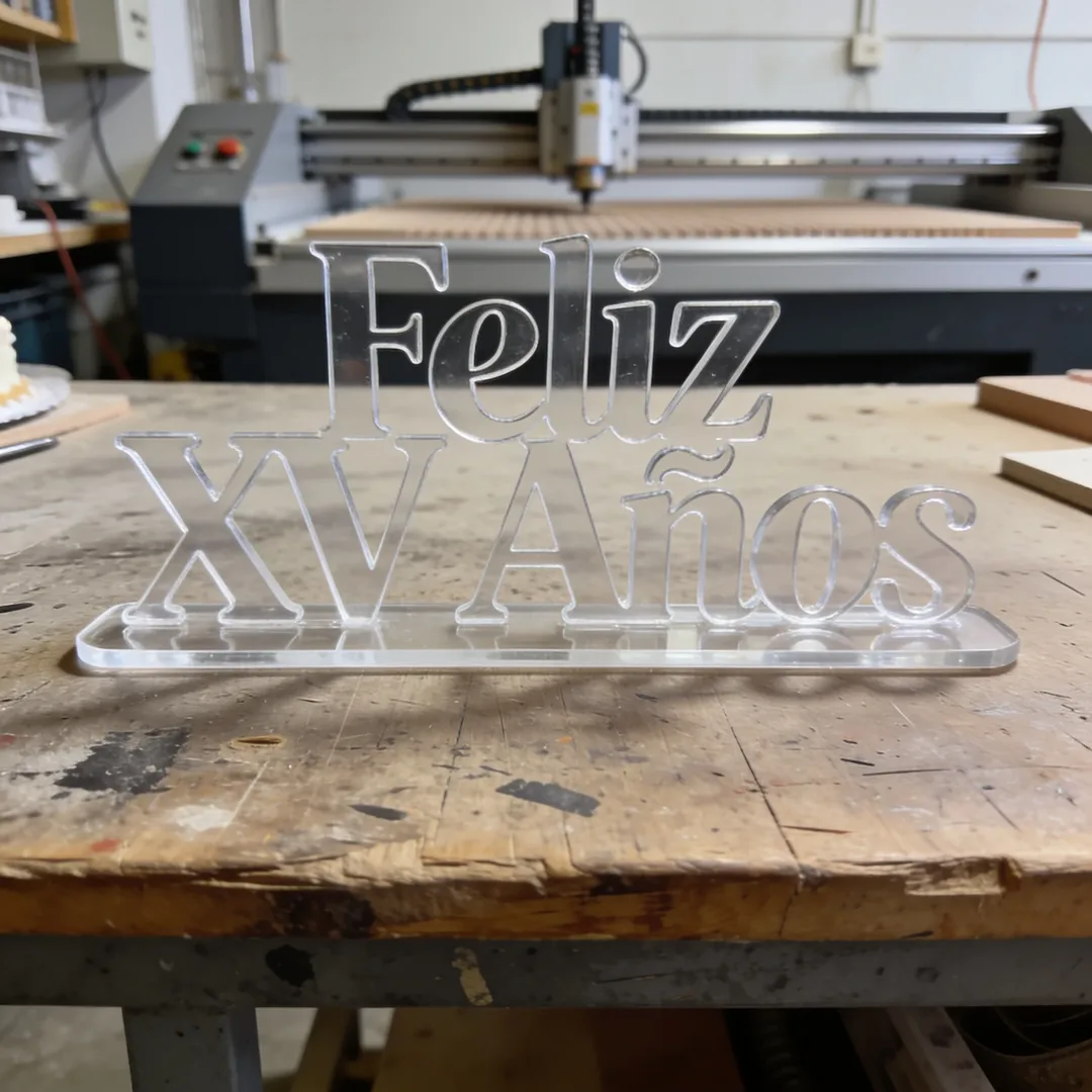 Acrylic cake topper 'feliz
