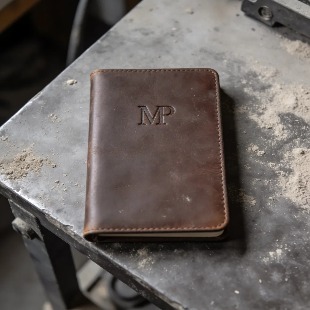 Leather notebook cover eng