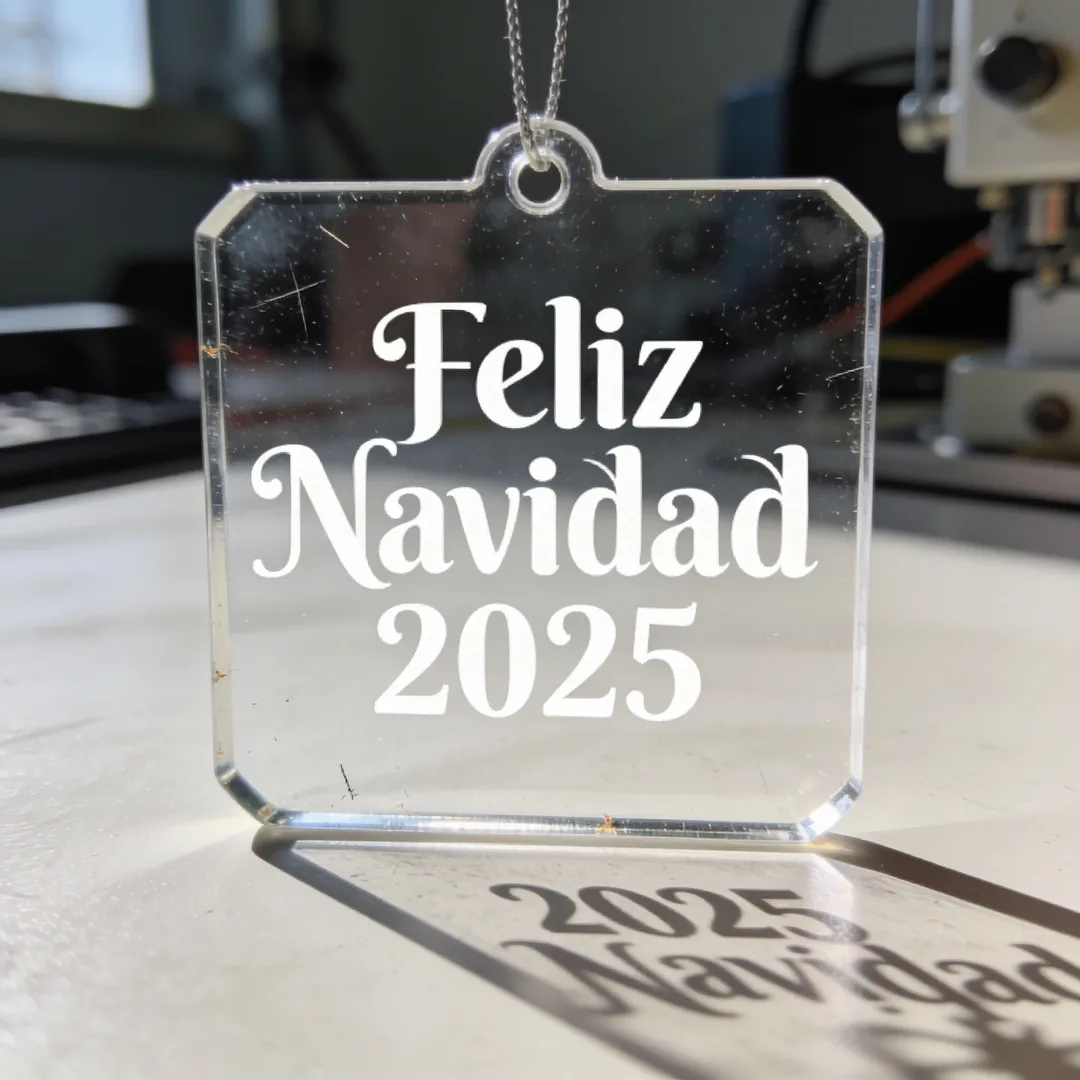Acrylic ornament 'feliz na
