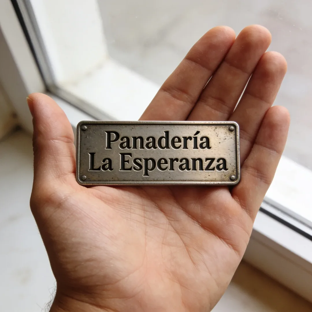 Letrero con nombre