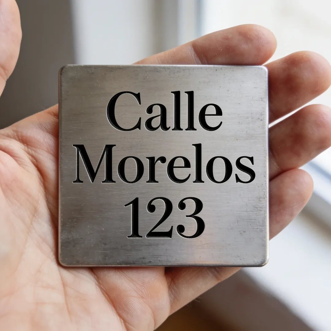 Placa de dirección