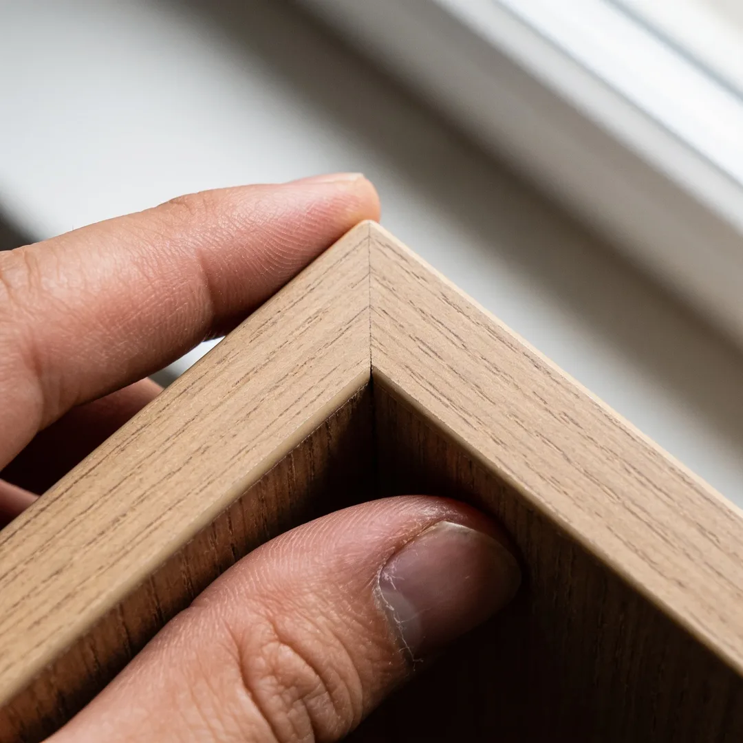 Plywood corner desk