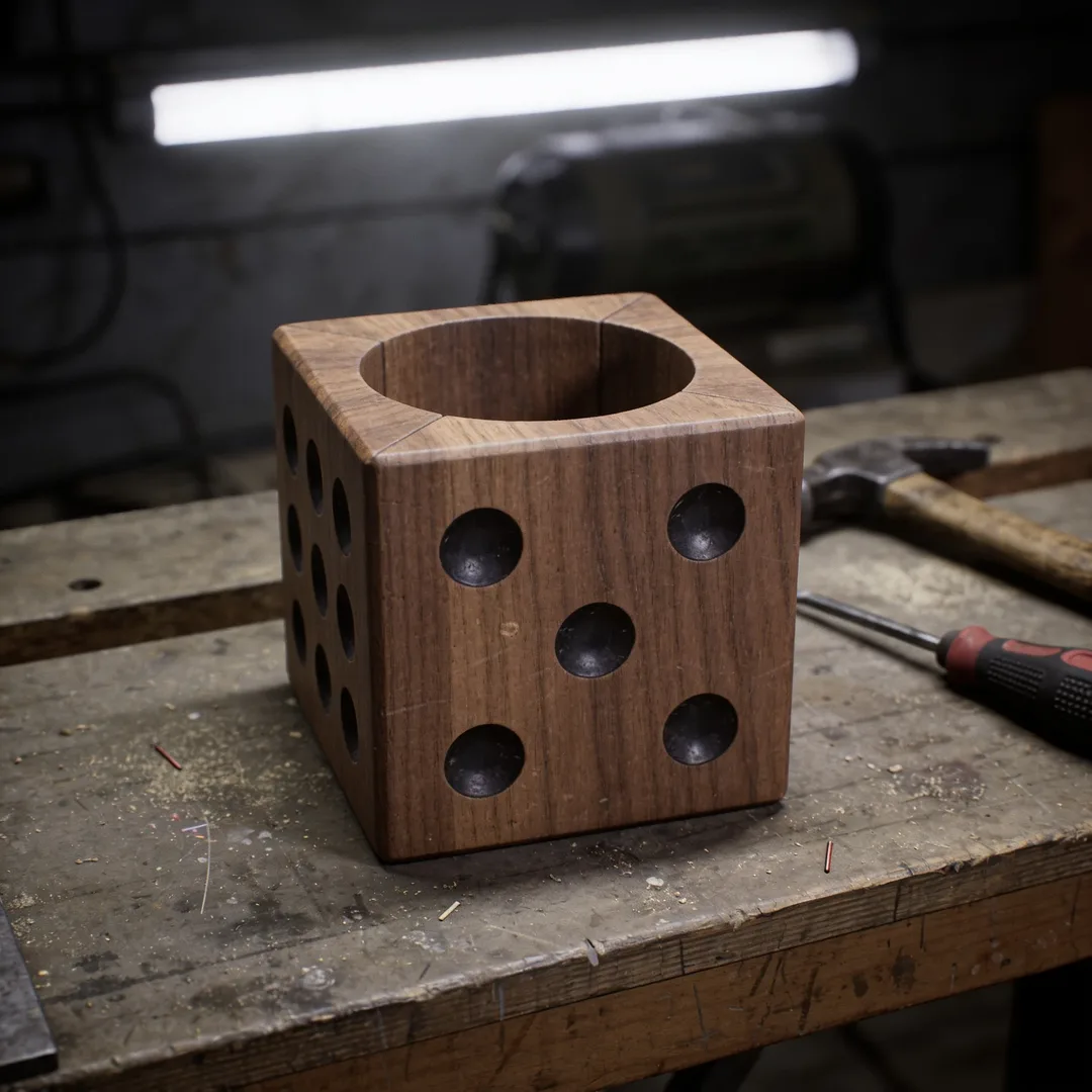 Wooden dice tower for boar