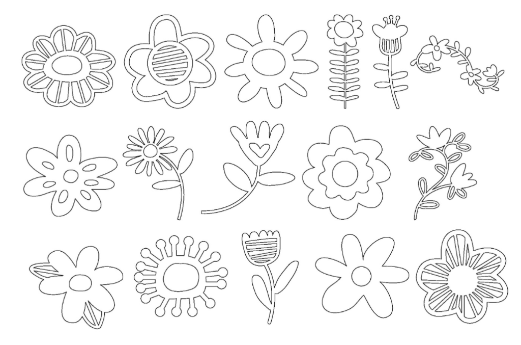 Flores — vector para corte CNC