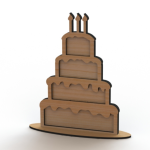 Decoración con forma de pastel - Vector SVG DXF para CNC Router y Laser CO2 - Descargable gratis | Stanser