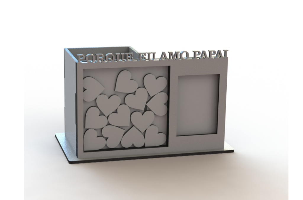 Lapicero con portaretratos — vector para corte CNC