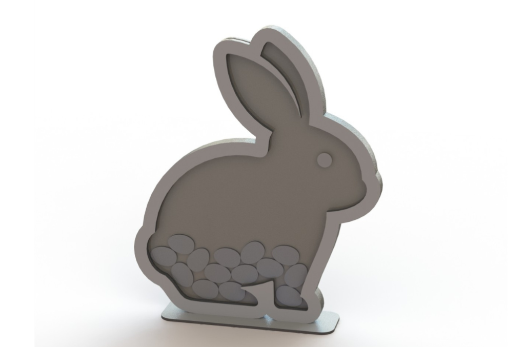 Decoración de conejo — vector para corte CNC