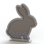 vector descargable para reproducir el diseño de una decoración de conejo.    Utiliza tu máquina de corte CNC para realizar este proyecto.