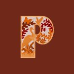 vector descargable para reproducir el diseño de una letra P multicapa tridimensional.  Utiliza tu máquina de corte CNC