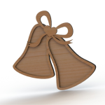vector descargable para reproducir el diseño de unas campanas.    Utiliza tu máquina de corte CNC para realizar este proyecto.