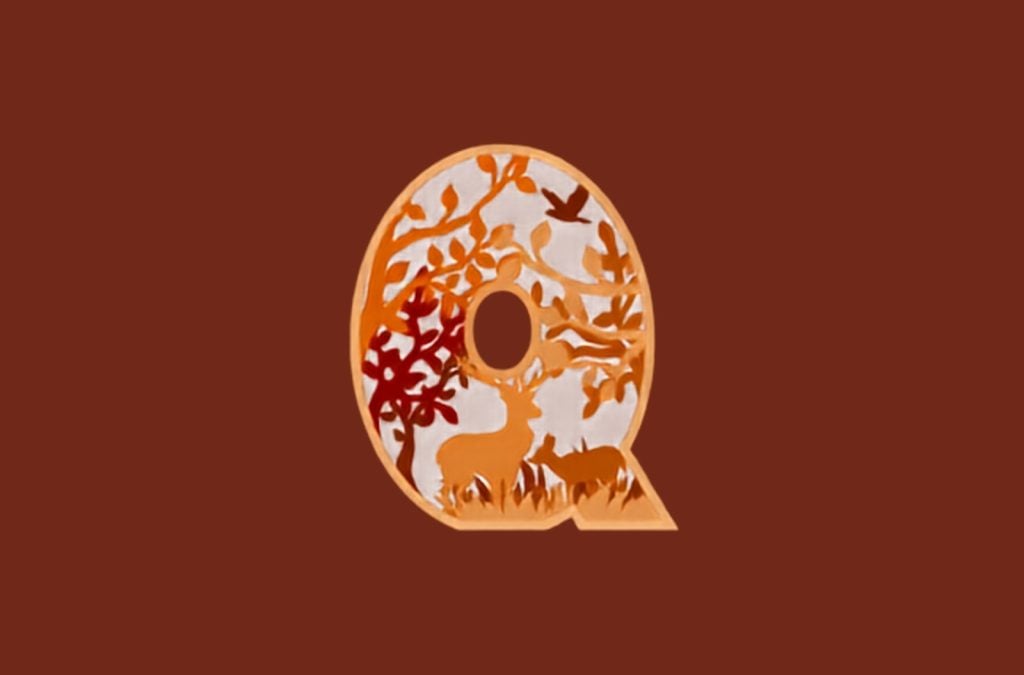 Letra Q multicapa tridimensional — vector para corte CNC