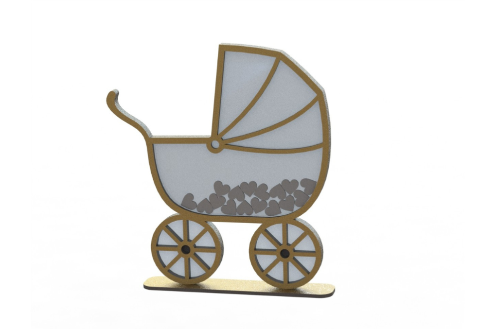 Carreola de bebé — vector para corte CNC