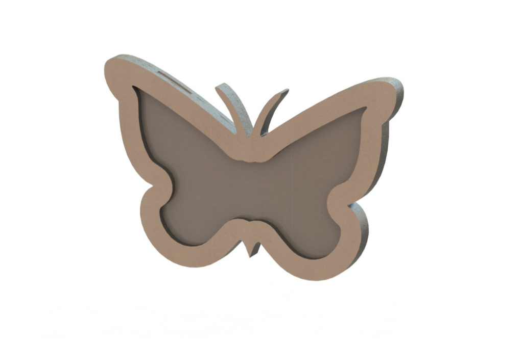 Decoración con forma de mariposa — vector para corte CNC