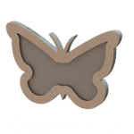 vector descargable para reproducir el diseño de una decoración con forma de mariposa.  Utiliza tu máquina de corte CNC