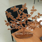 vector descargable para reproducir el diseño de un árbol para boda.    Utiliza tu máquina de corte CNC para realizar este proyecto.