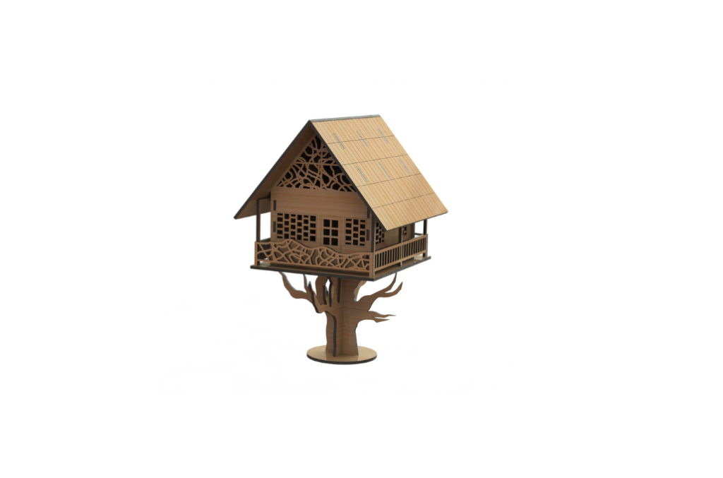 Casa del árbol — vector para corte CNC