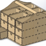 vector descargable para reproducir el diseño de una cajonera portátil.    Utiliza tu máquina de corte CNC