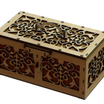Caja con patrón calado - Vector SVG DXF para CNC Router y Laser CO2 - Descargable gratis | Stanser