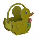 Canasta con forma de pato - Vector descarganle para corte CNC y grabado laser gratis | Stanser