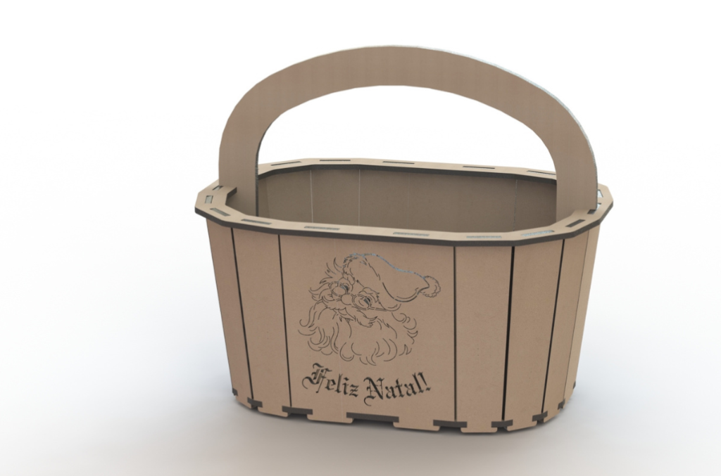 Canasta ovalada — vector para corte CNC