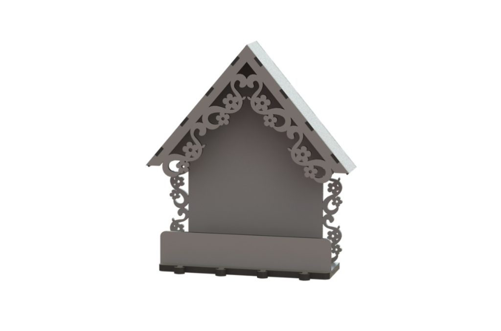 Portallaves casita — vector para corte CNC