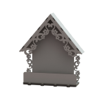 vector descargable para reproducir el diseño de un portallaves de casita.  Utiliza tu máquina de corte CNC