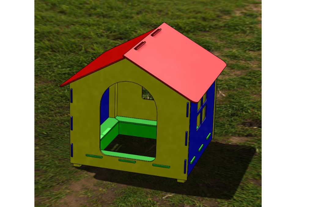 Casa de juegos para patio — vector para corte CNC
