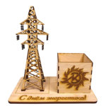 Portalápices torre de electricidad - Vector descarganle para corte CNC y grabado laser gratis | Stanser