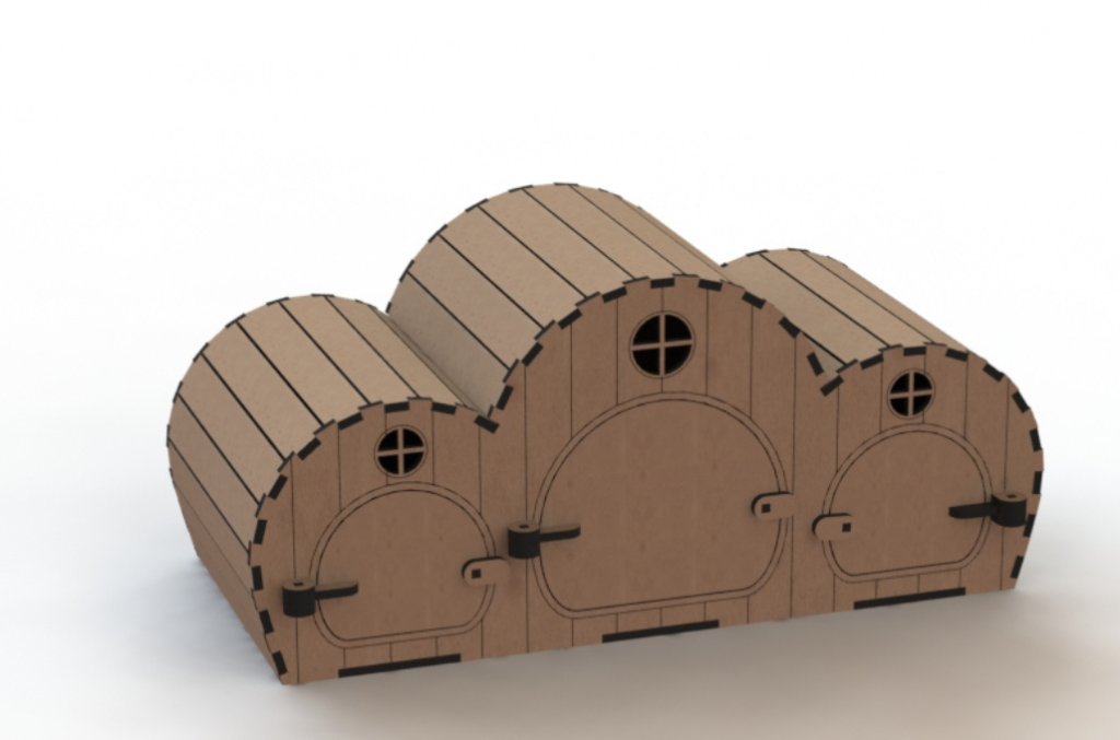 Casa para hámster — vector para corte CNC