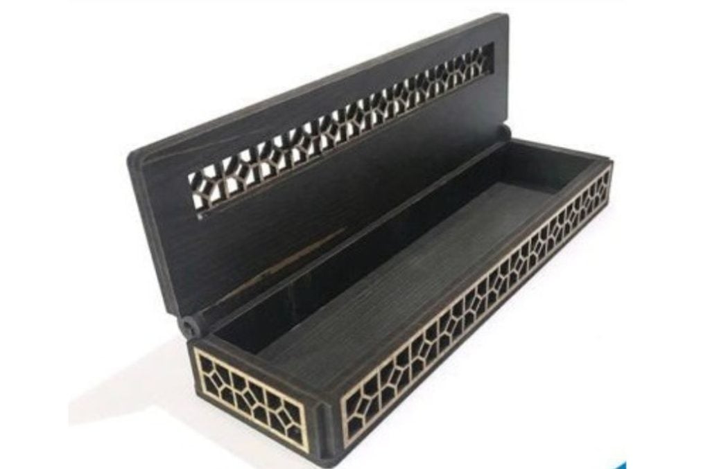 Caja para plumas o joyería — vector para corte CNC