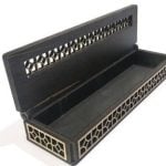 vector descargable para reproducir el diseño de una caja para plumas o joyería.   Utiliza tu máquina de corte CNC